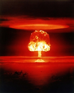 US test of nuclear weapon operation Castle on Bikini atole